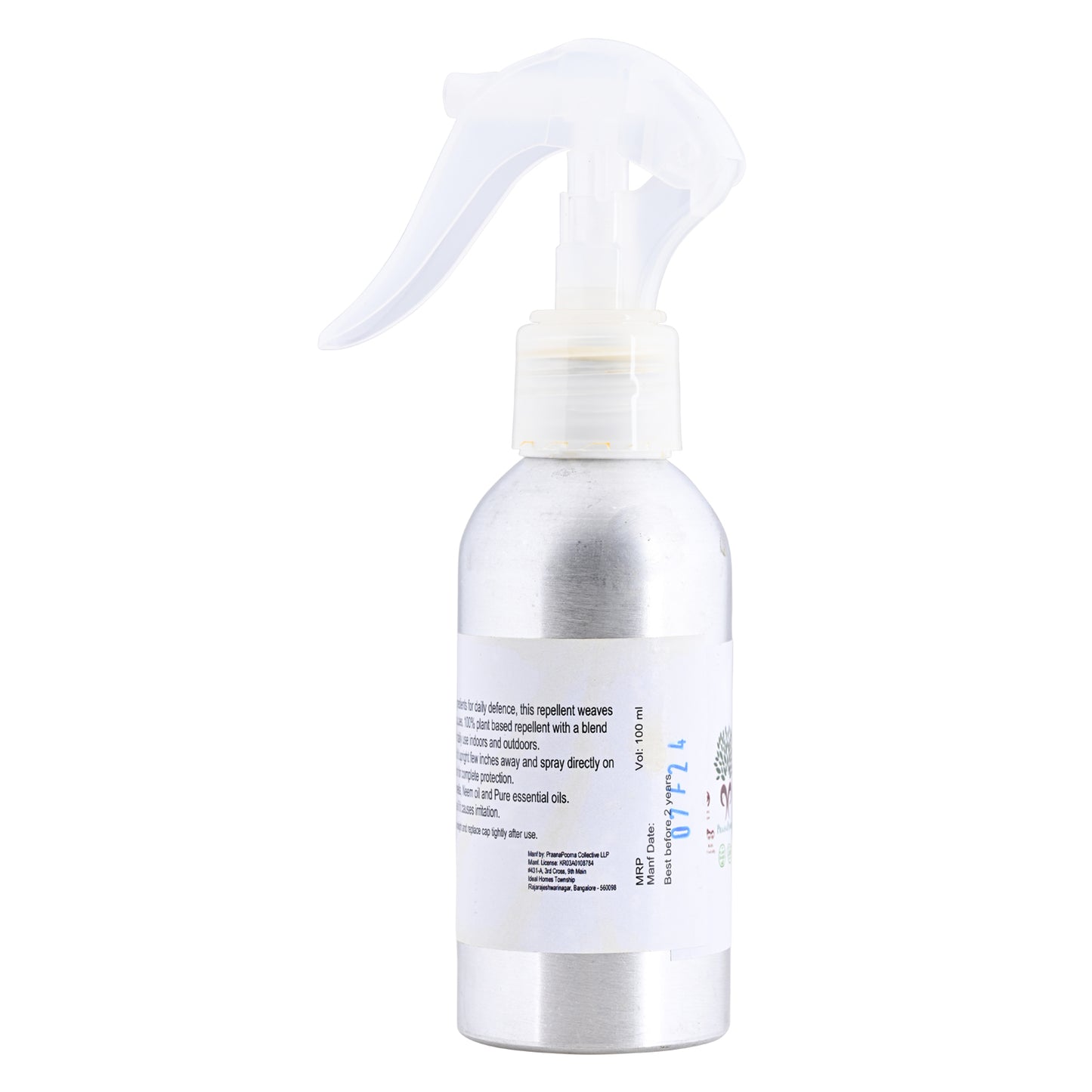 PraanaPoorna Mosquito Repellent Fabric Spray 100ml