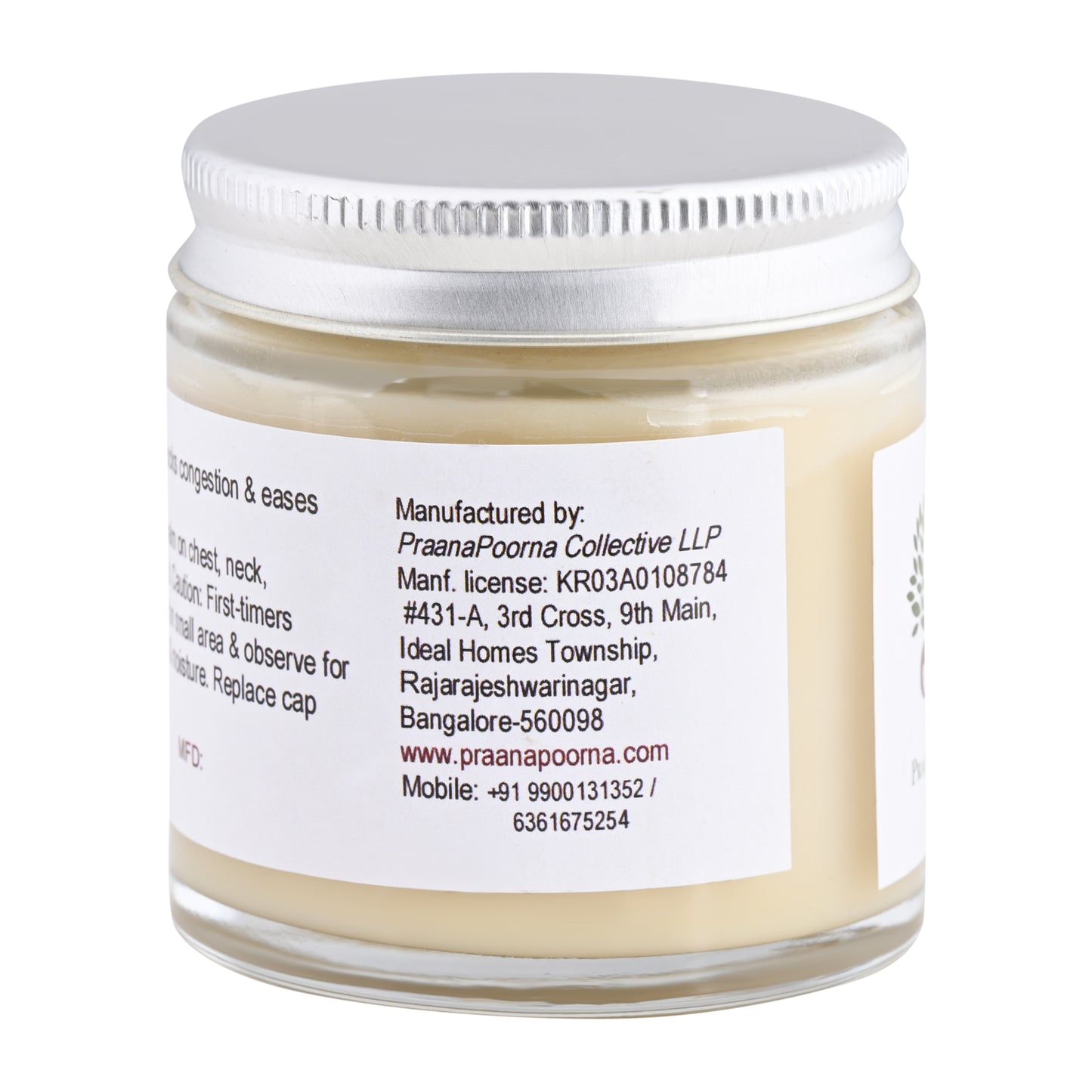 PraanaPoorna Natural Cold Rub 100g