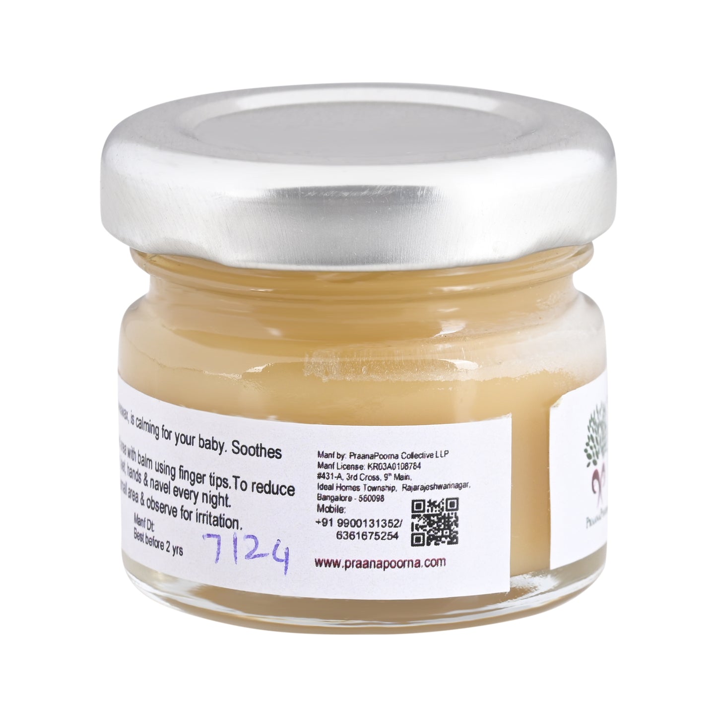 PraanaPoorna Calming Tummy Balm 25g