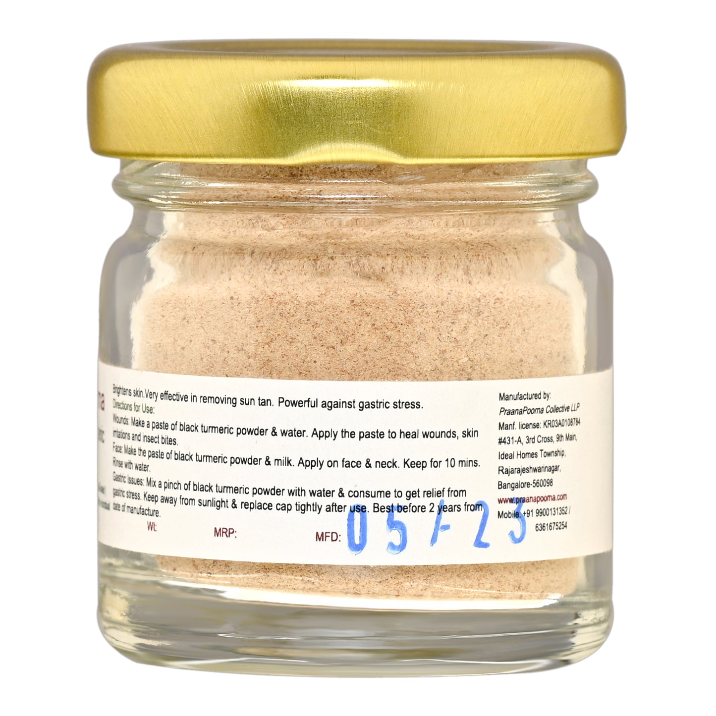 Praanapoorna Pure Black Turmeric Powder 20g