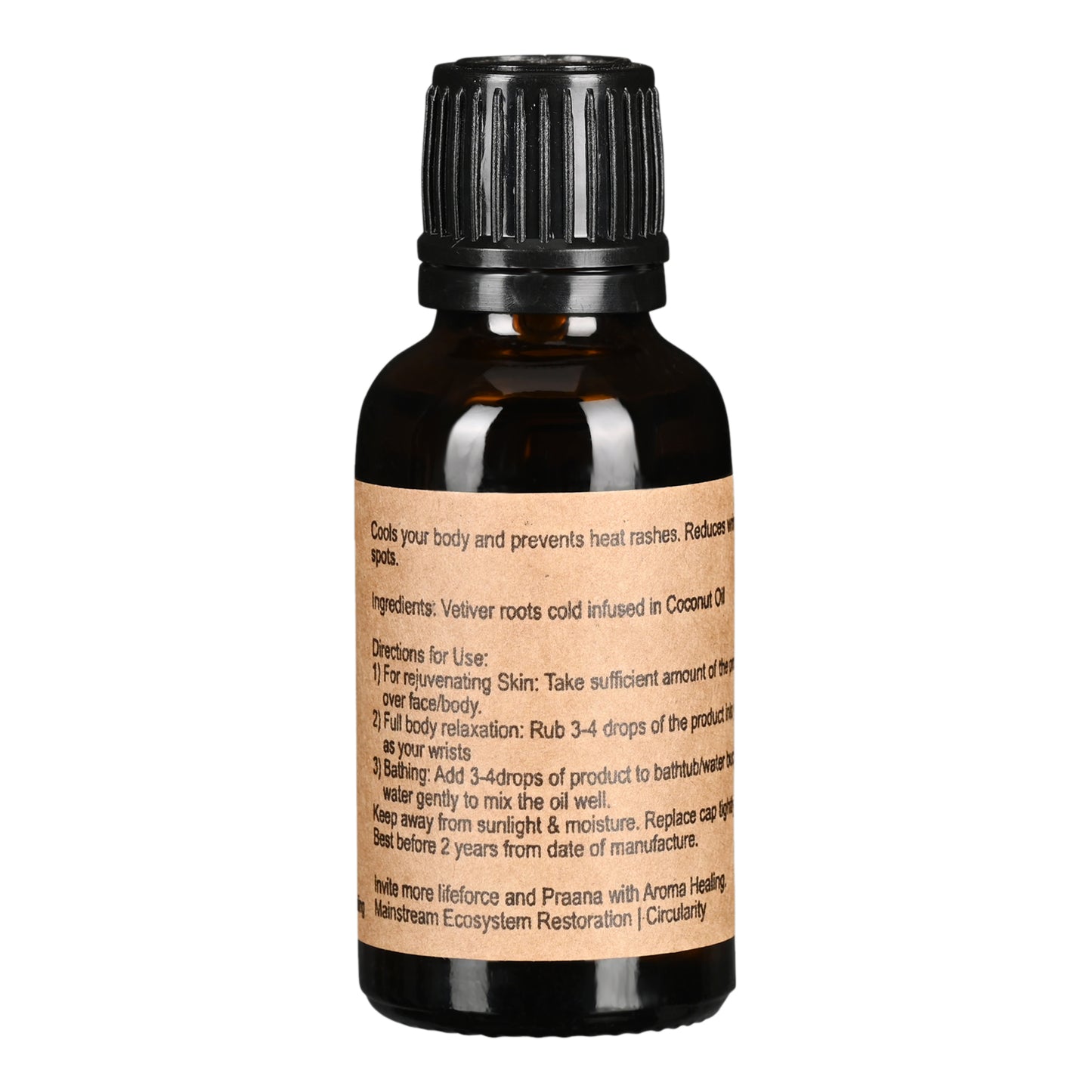 Praanapoorna Vetiver Infused Healing Oil 30ml