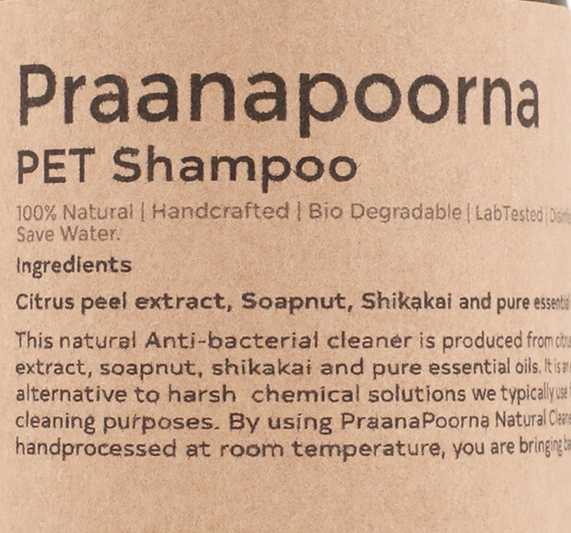 PraanaPoorna PET Deep cleanser/PET Shampoo 350ml