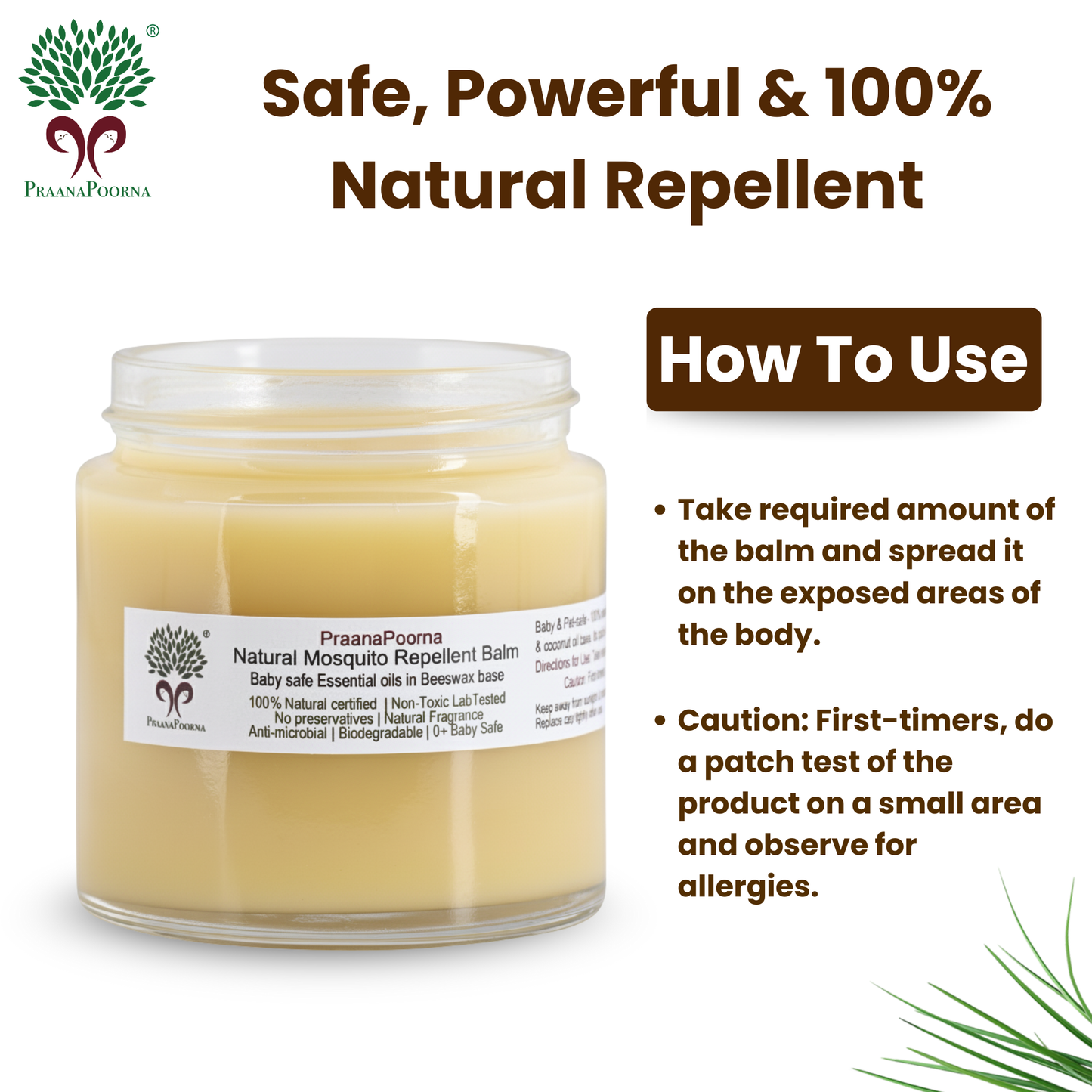 Praanapoorna Mosquito Repellent Balm 100g