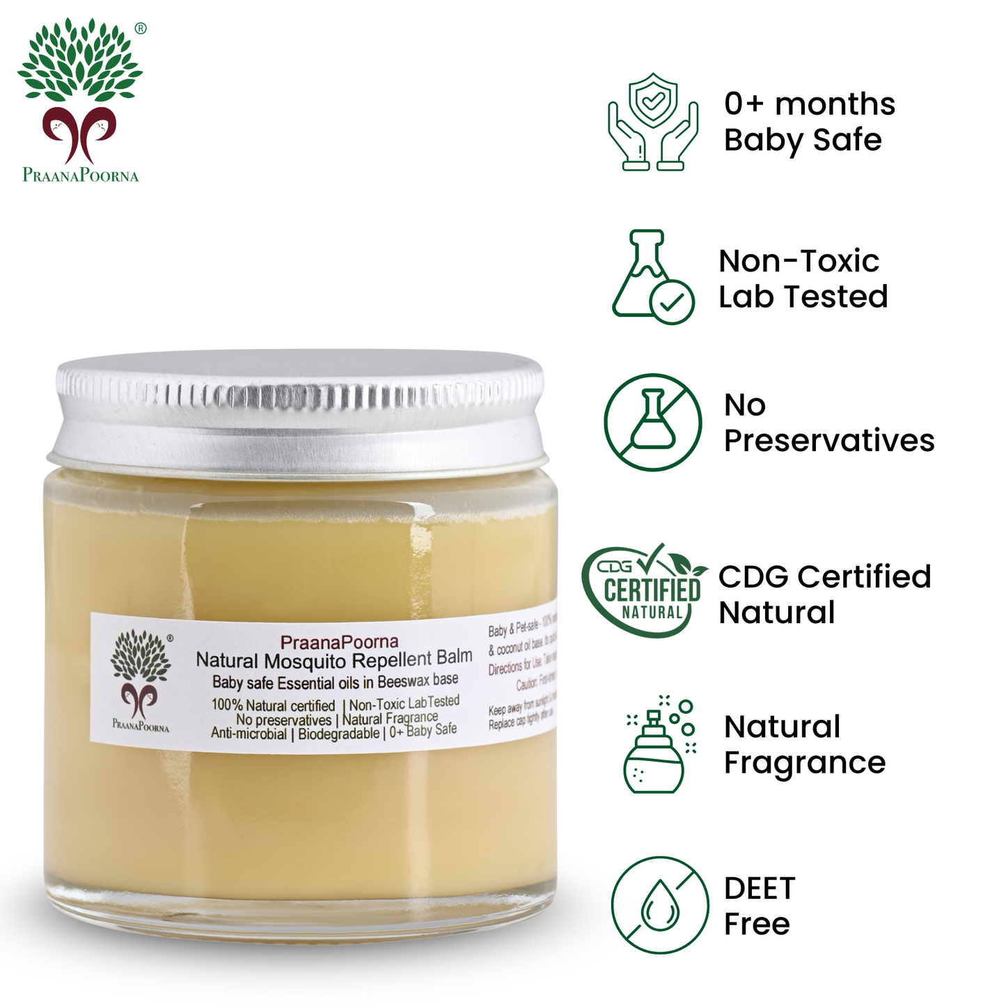 Praanapoorna Mosquito Repellent Balm 100g