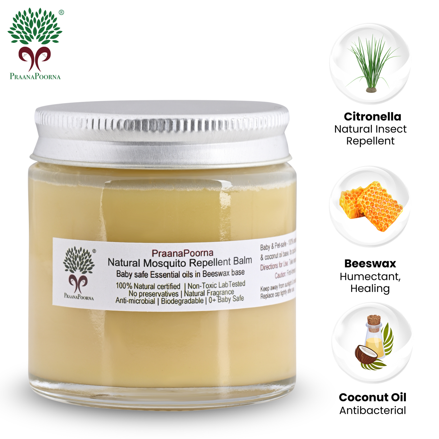 Praanapoorna Mosquito Repellent Balm 100g