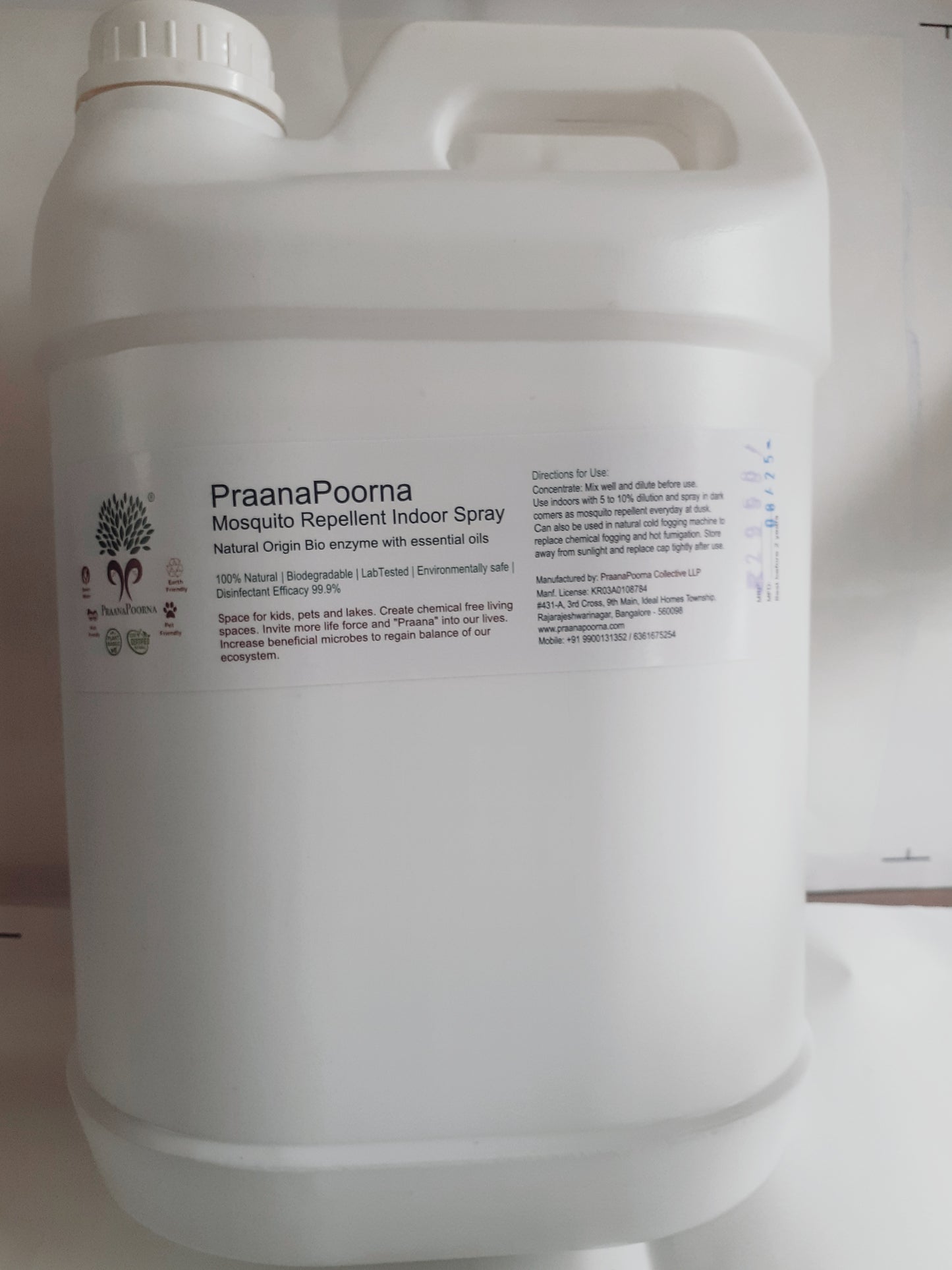 Praanapoorna Mosquito Repellent Indoor Spray Concentrate 5L