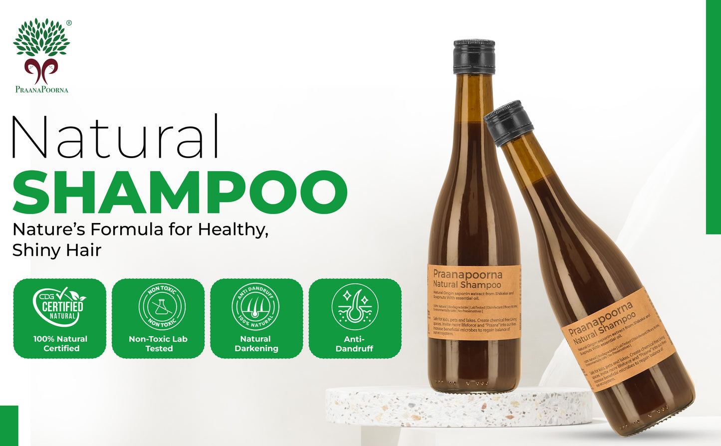 PraanaPoorna Natural Antifungal Shampoo 350ml