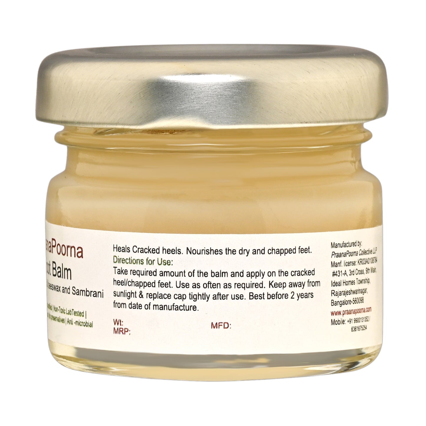 PraanaPoorna Foot Balm 25g