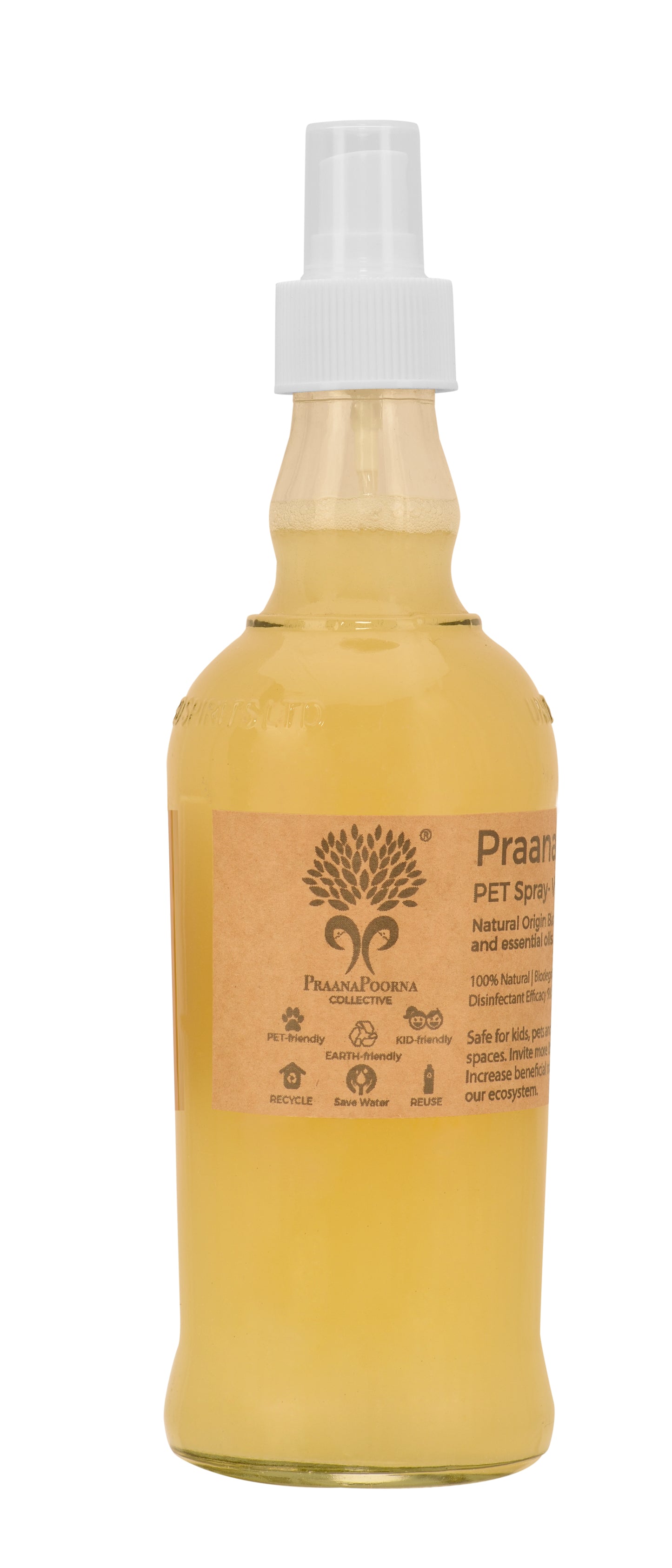 PraanaPoorna Natural PET Deodorizer/Waterless Shampoo 350ml