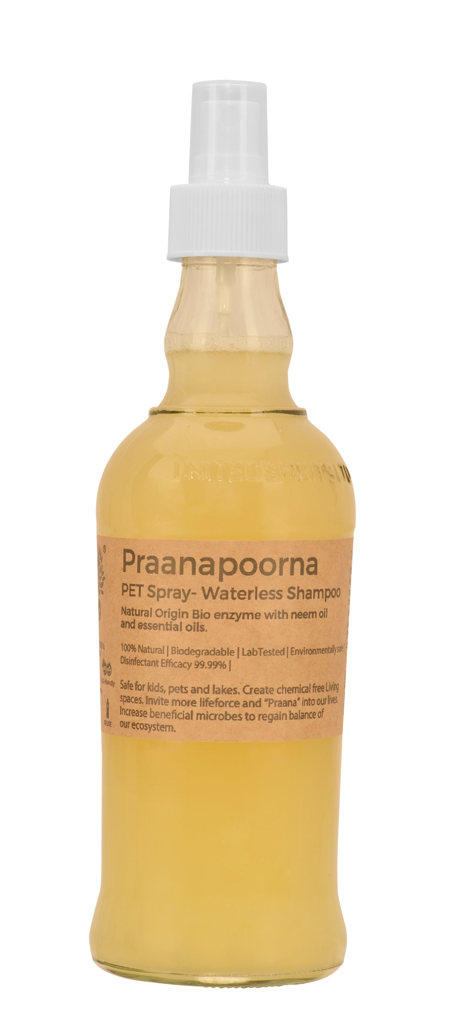 PraanaPoorna PET Spray - Deodoriser/waterless shampoo 100ml