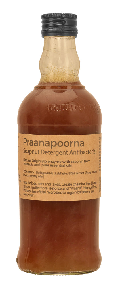 PraanaPoorna Soapnut Detergent Antibacterial 350ml