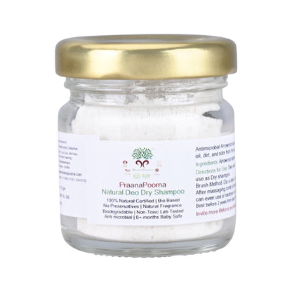PraanaPoorna Natural Deo Dry Shampoo 20gm