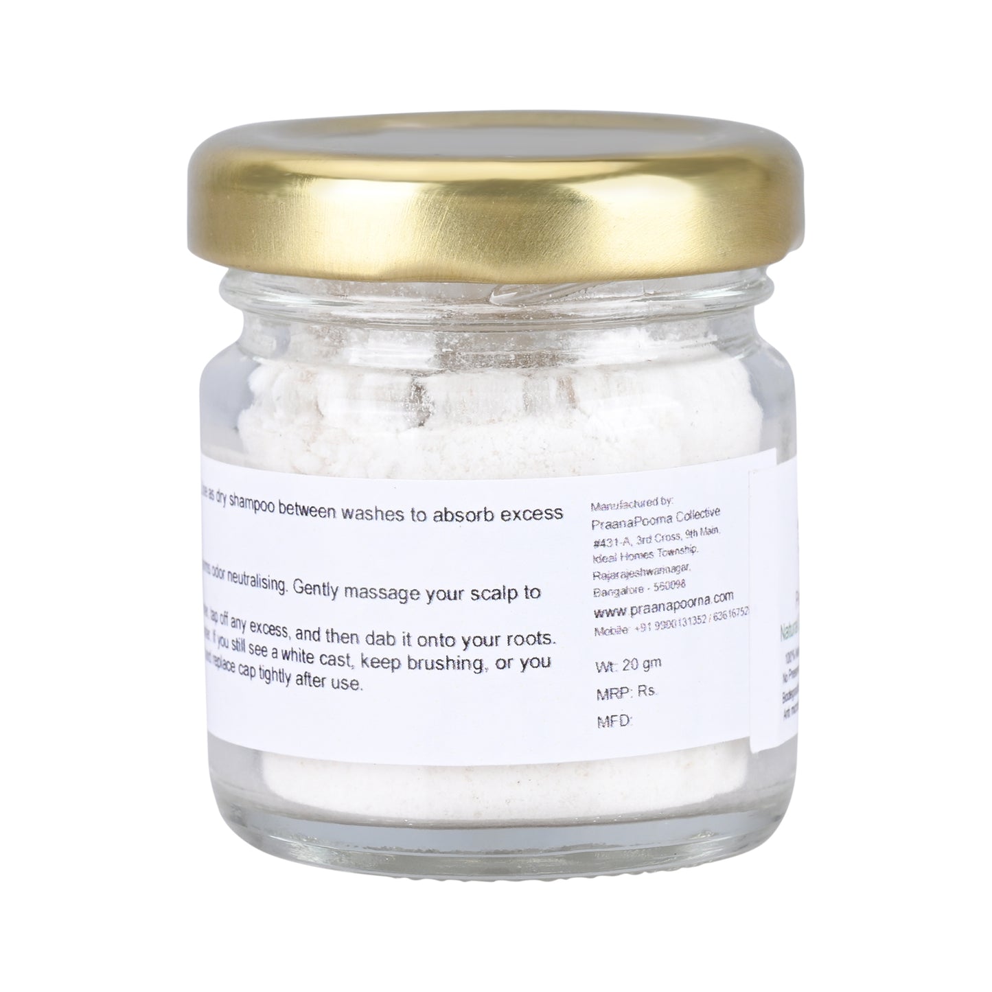 PraanaPoorna Natural Deo Dry Shampoo 20gm