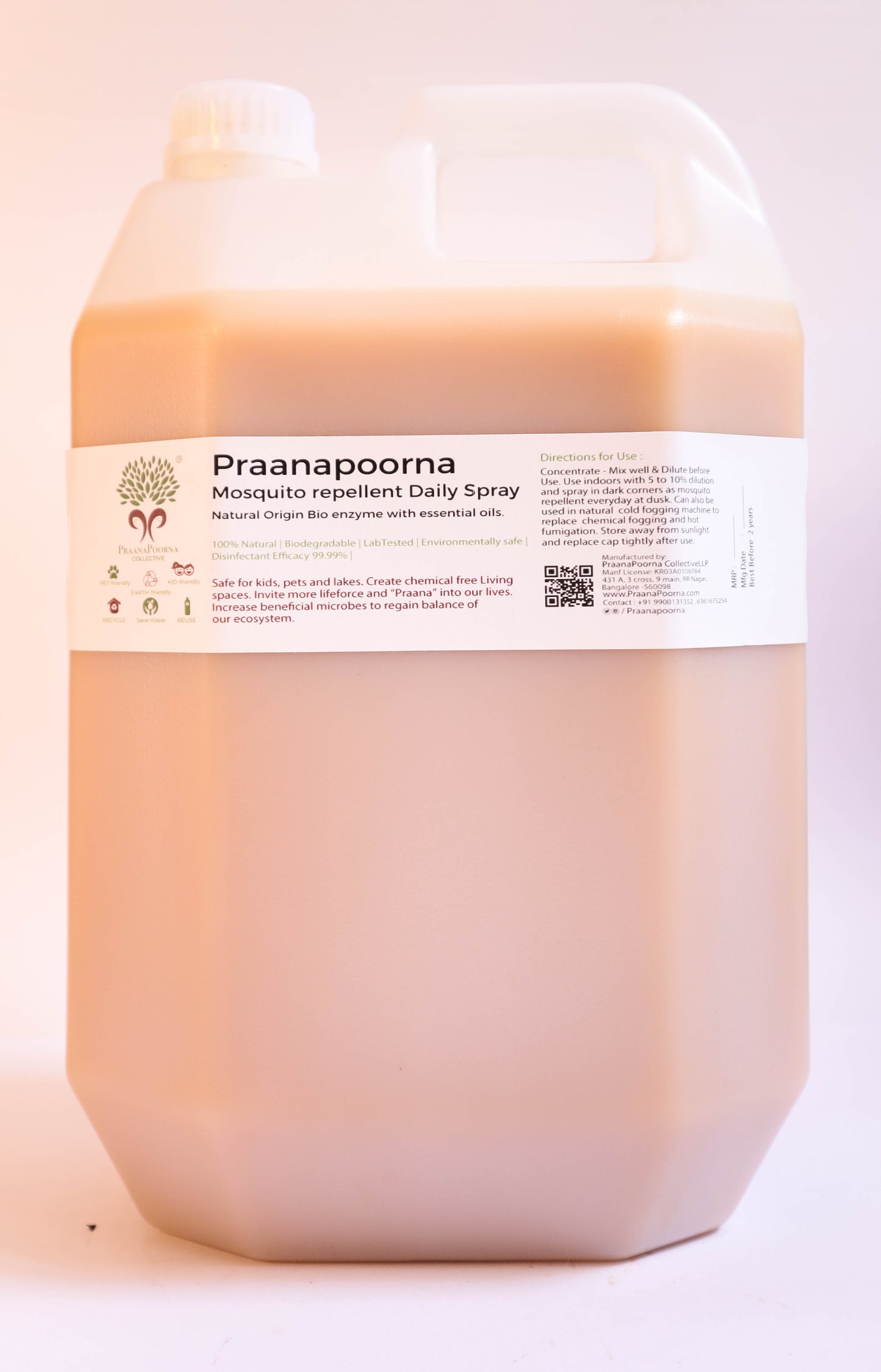 Praanapoorna Mosquito Repellent Indoor Spray Concentrate 5L