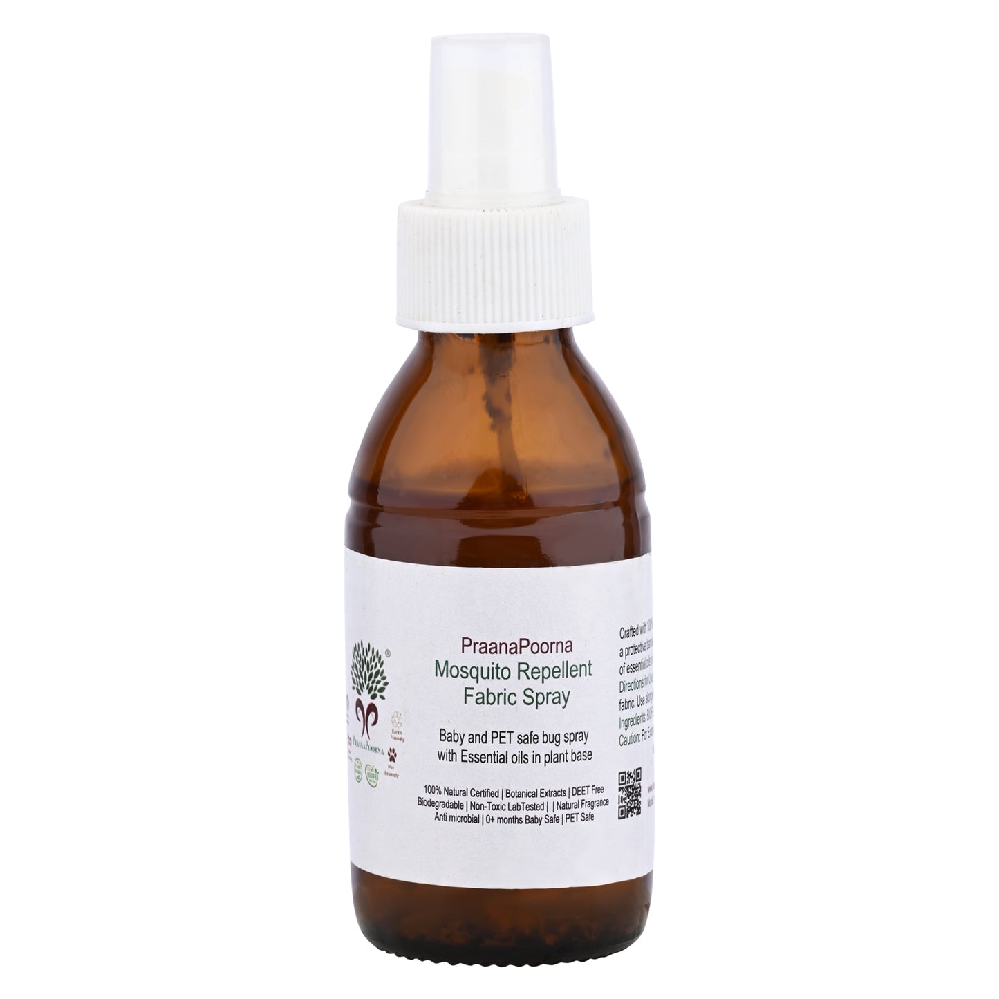 PraanaPoorna Mosquito Repellent Fabric Spray 100ml
