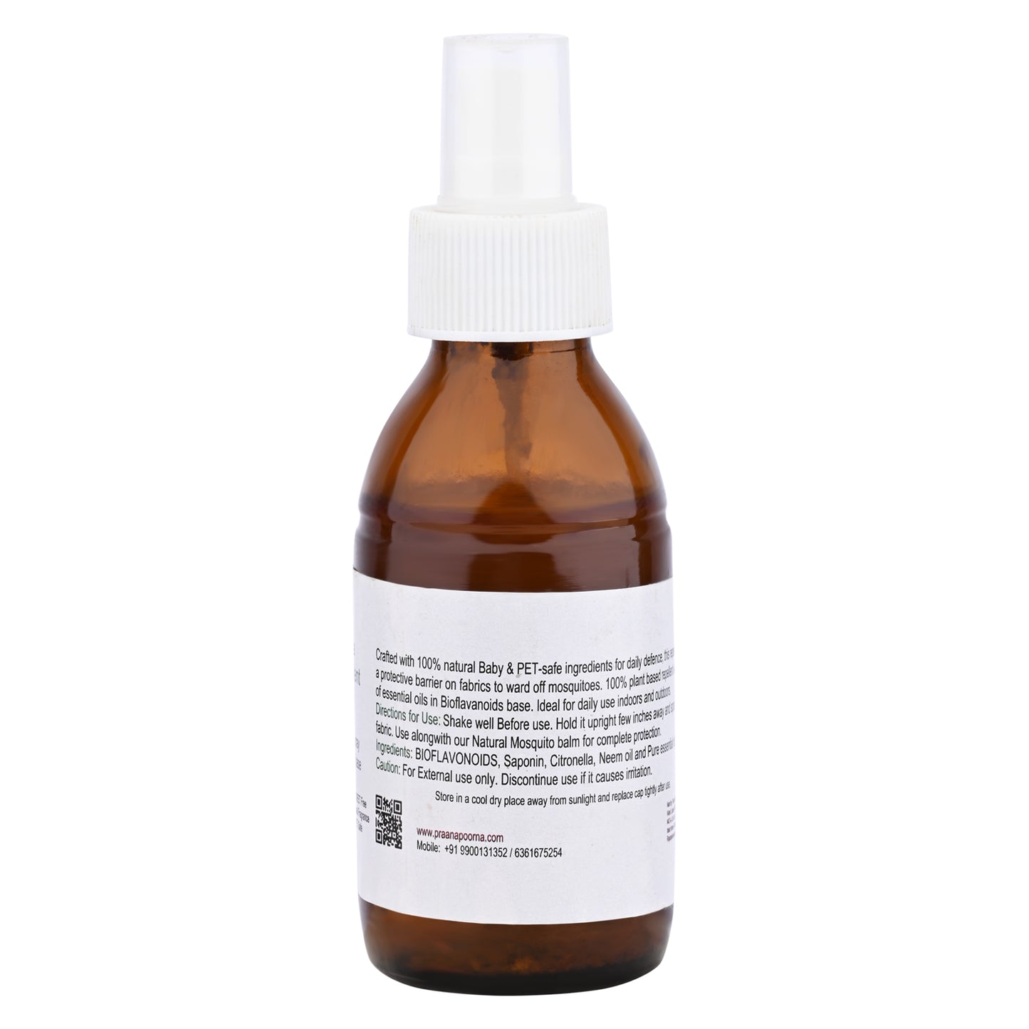 PraanaPoorna Mosquito Repellent Fabric Spray 100ml