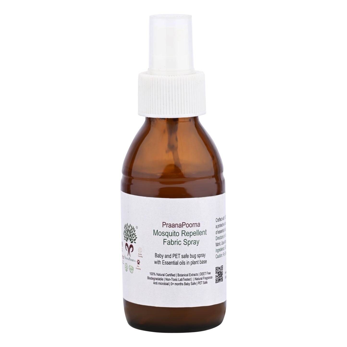 PraanaPoorna Mosquito Repellent Fabric Spray 100ml