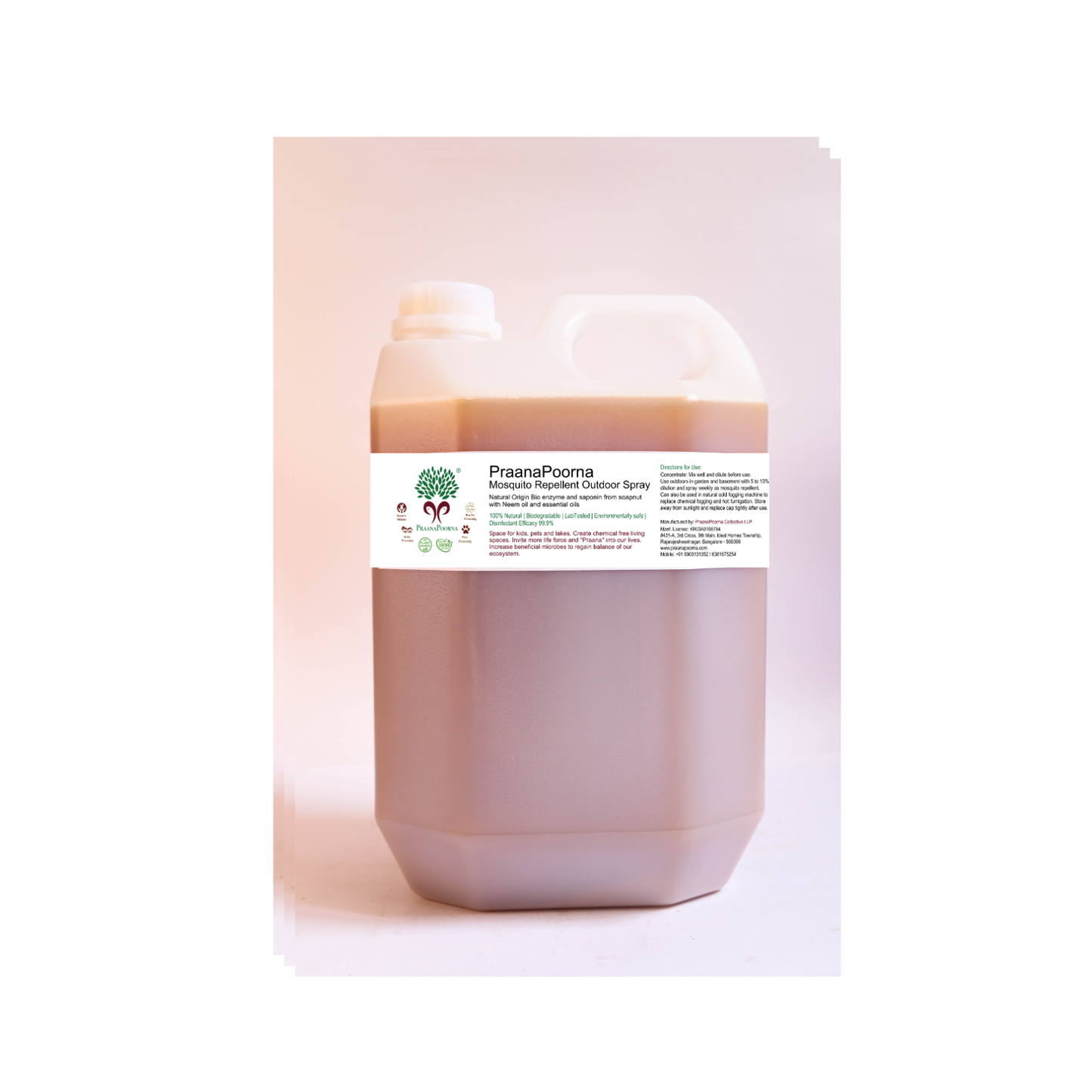 Praanapoorna Mosquito Repellent Outdoor Spray Concentrate 5L