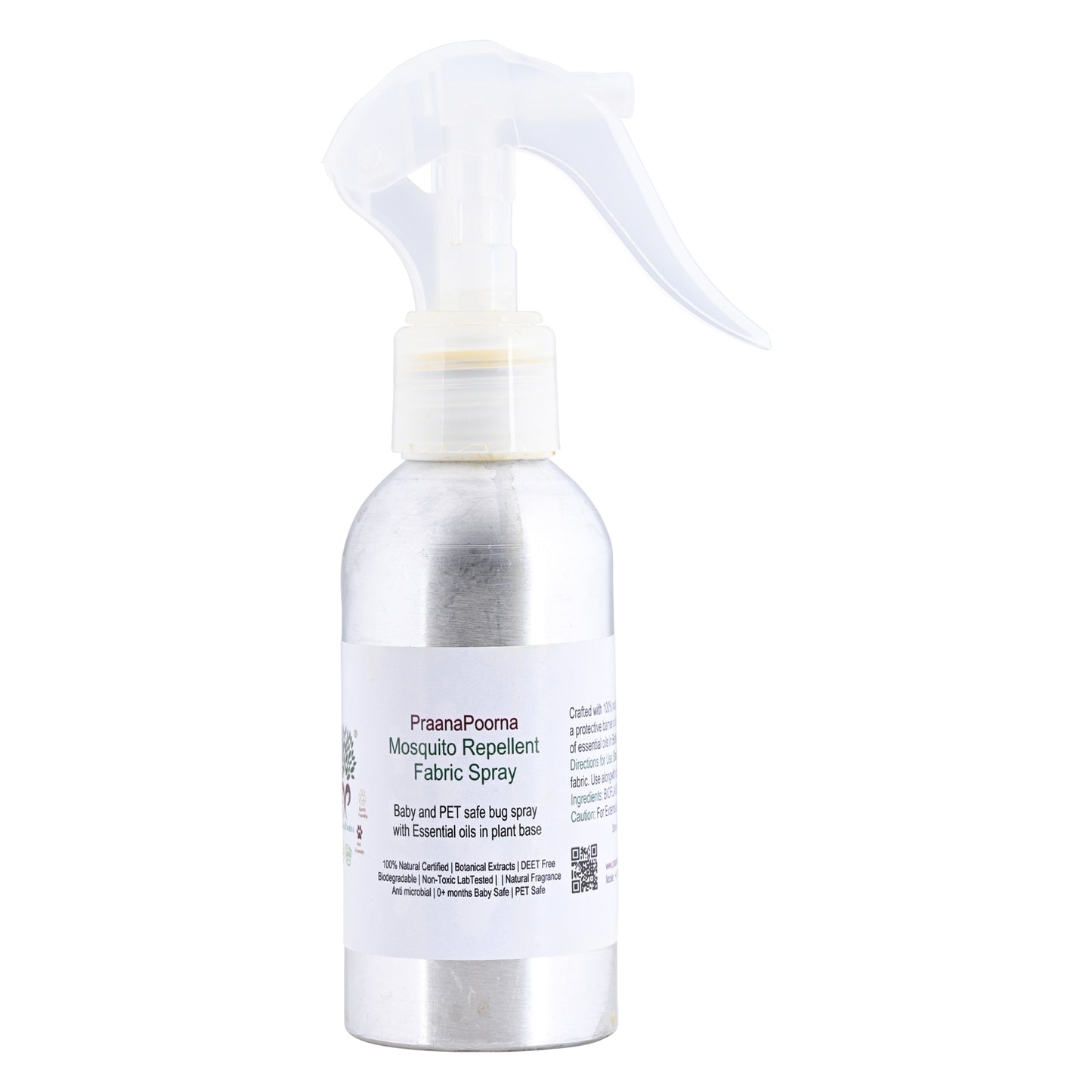 PraanaPoorna Mosquito Repellent Fabric Spray 100ml