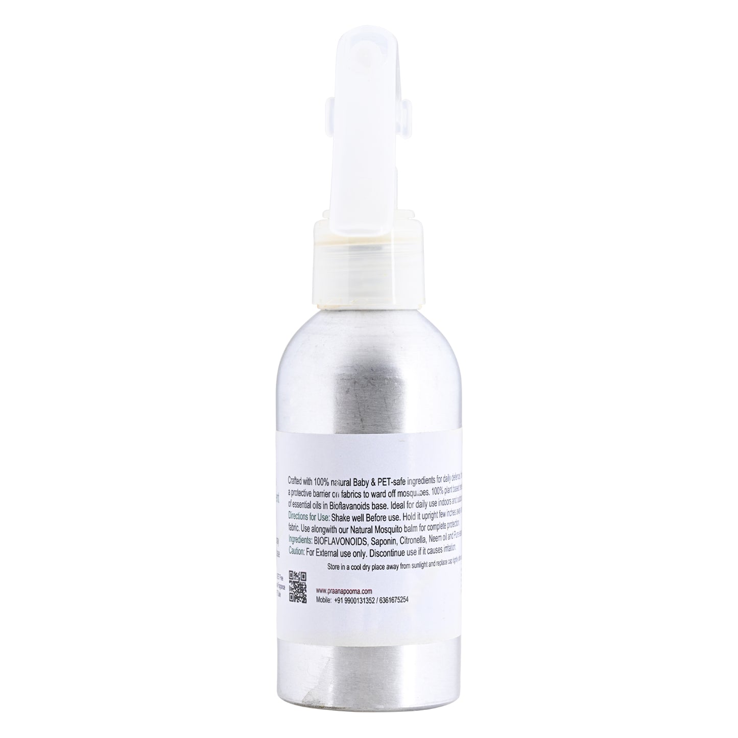 PraanaPoorna Mosquito Repellent Fabric Spray 100ml