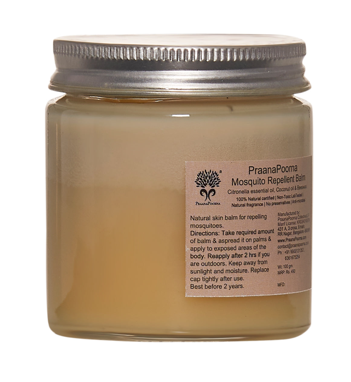 Praanapoorna Mosquito Repellent Balm 100g