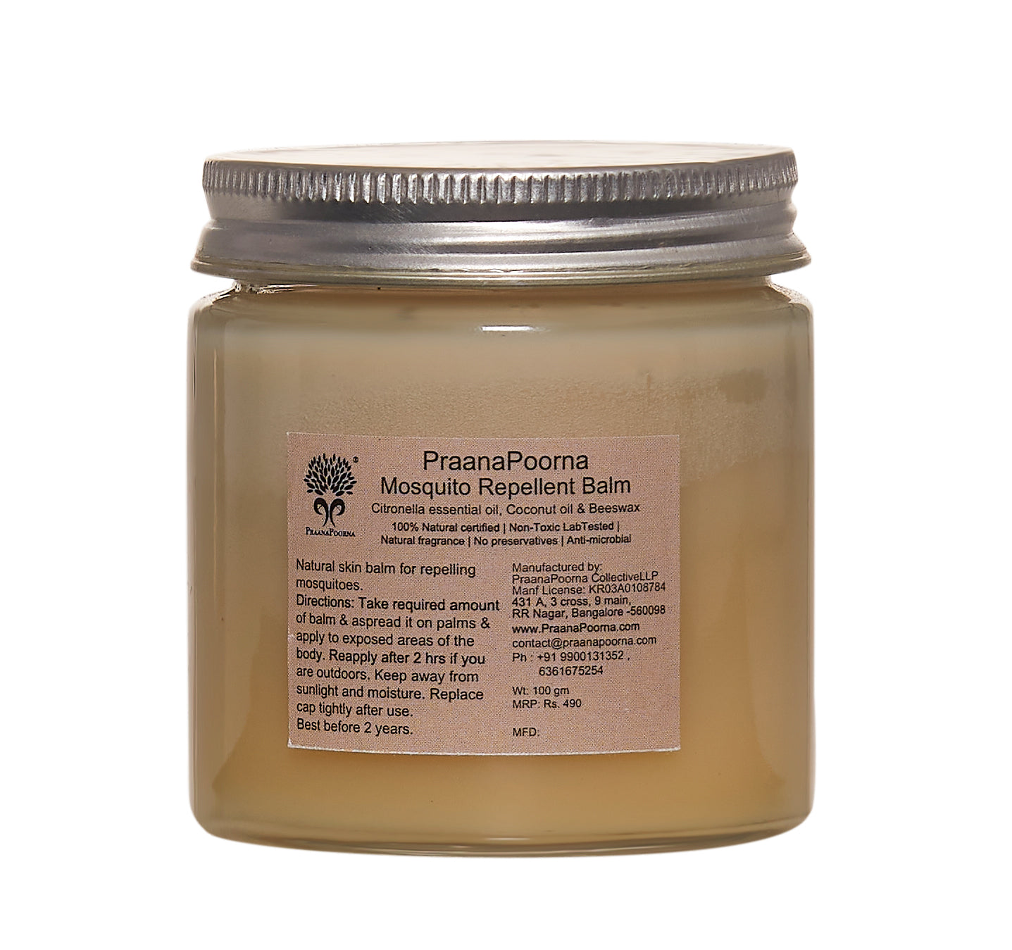 Praanapoorna Mosquito Repellent Balm 100g