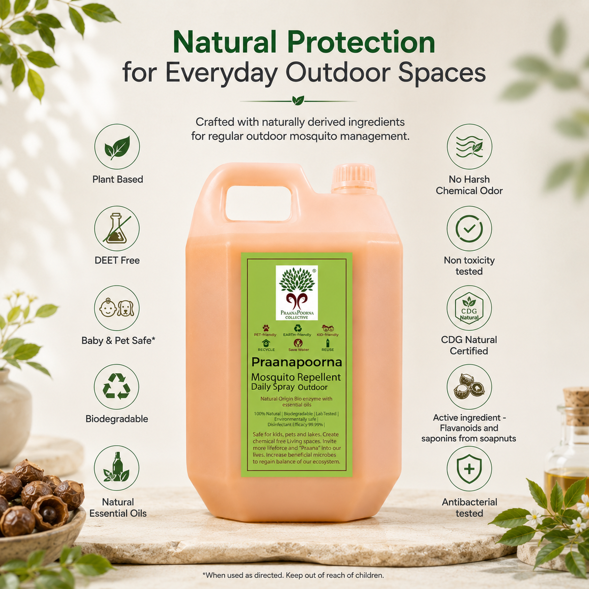 Natural Mosquito Repellent Outdoor Concentrate 5L