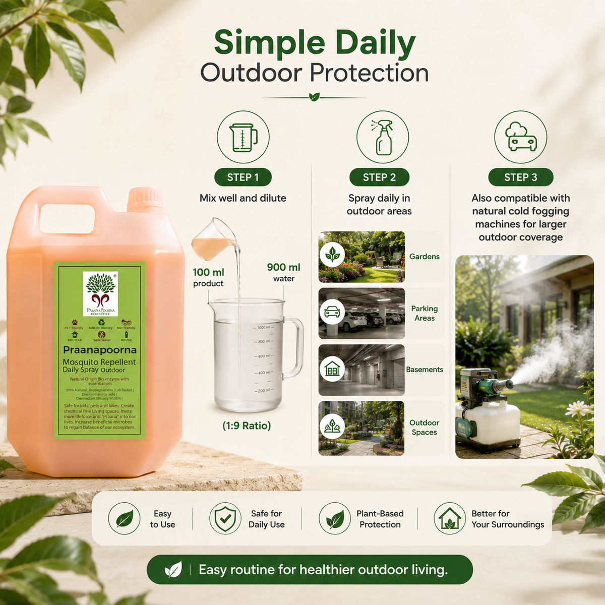 Natural Mosquito Repellent Outdoor Concentrate 5L