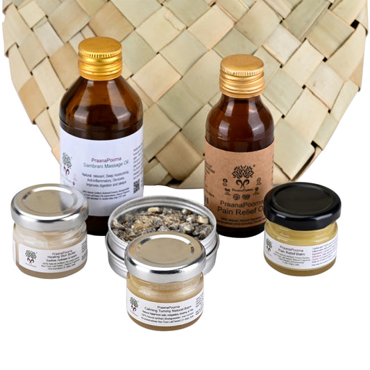 Sambrani Pain Relief Kit of 5 : Aroma healing for Geriatric or menopause