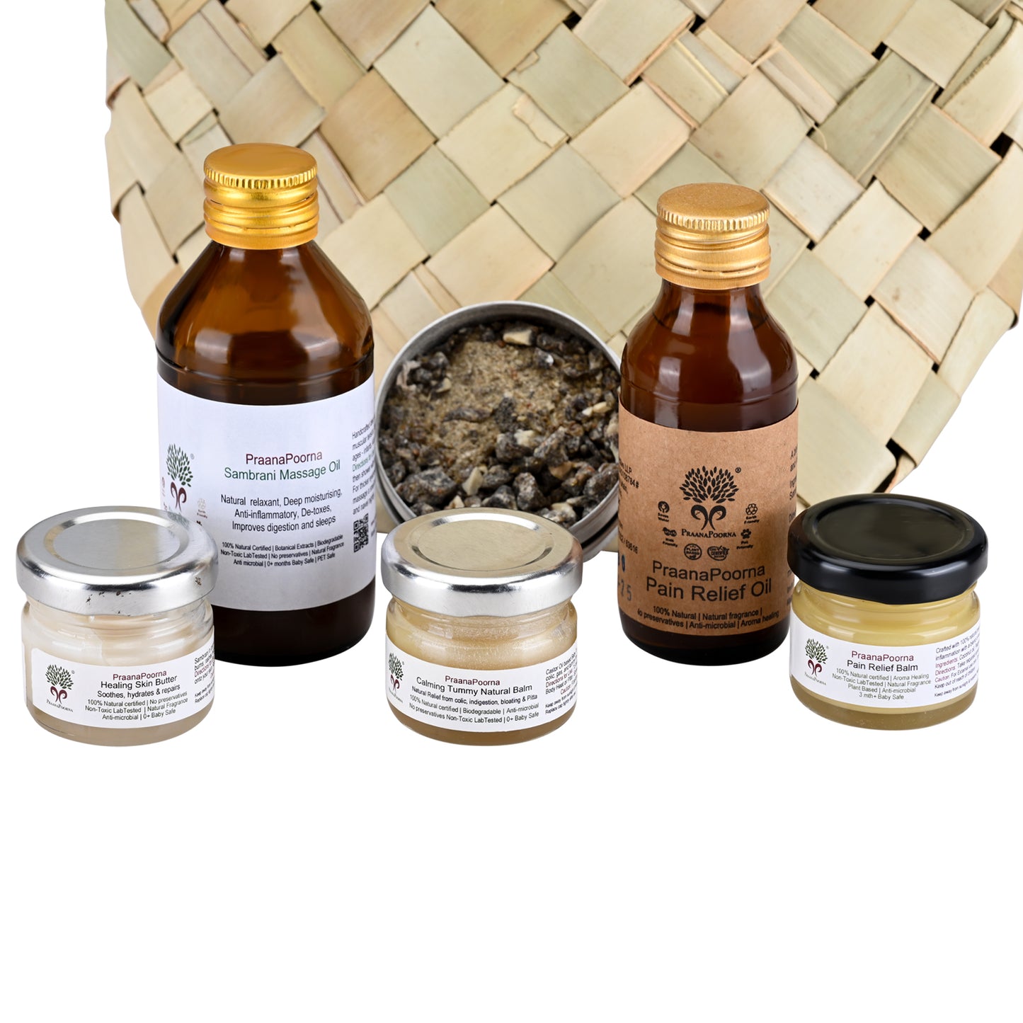 Sambrani Pain Relief Kit of 5 : Aroma healing for Geriatric or menopause