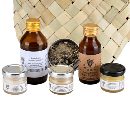 Sambrani Pain Relief Kit of 5 : Aroma healing for Geriatric or menopause