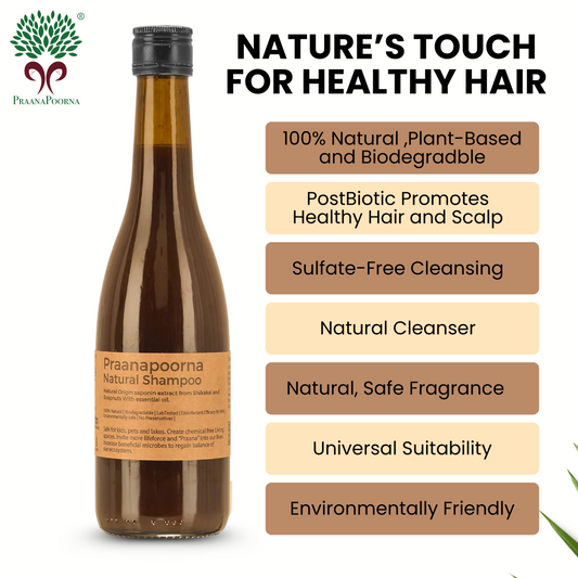 PraanaPoorna Natural Shampoo 350ml