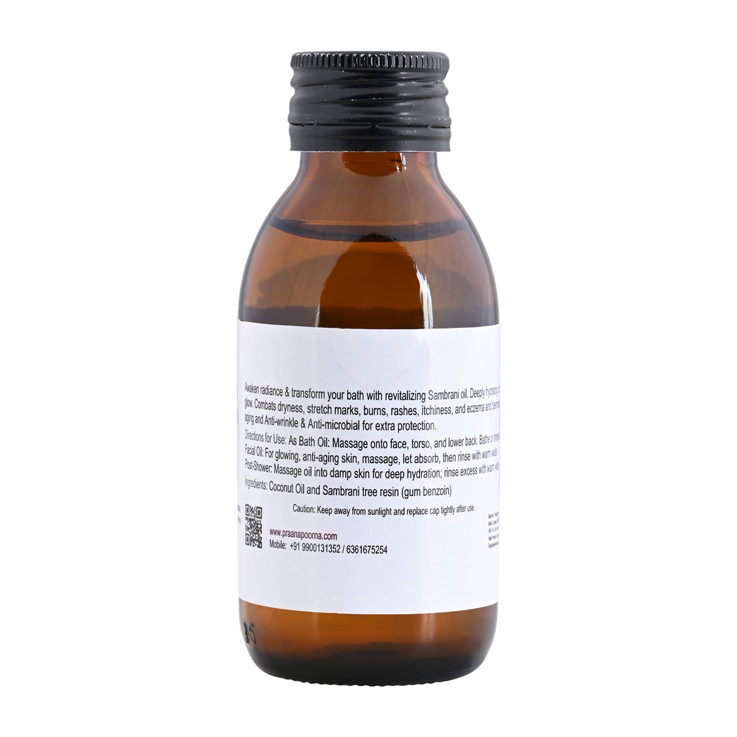 PraanaPoorna Sambrani Aroma Oil 100ml