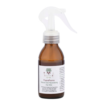 PraanaPoorna Natural Odor Neutralizing Hair Mist 100ml