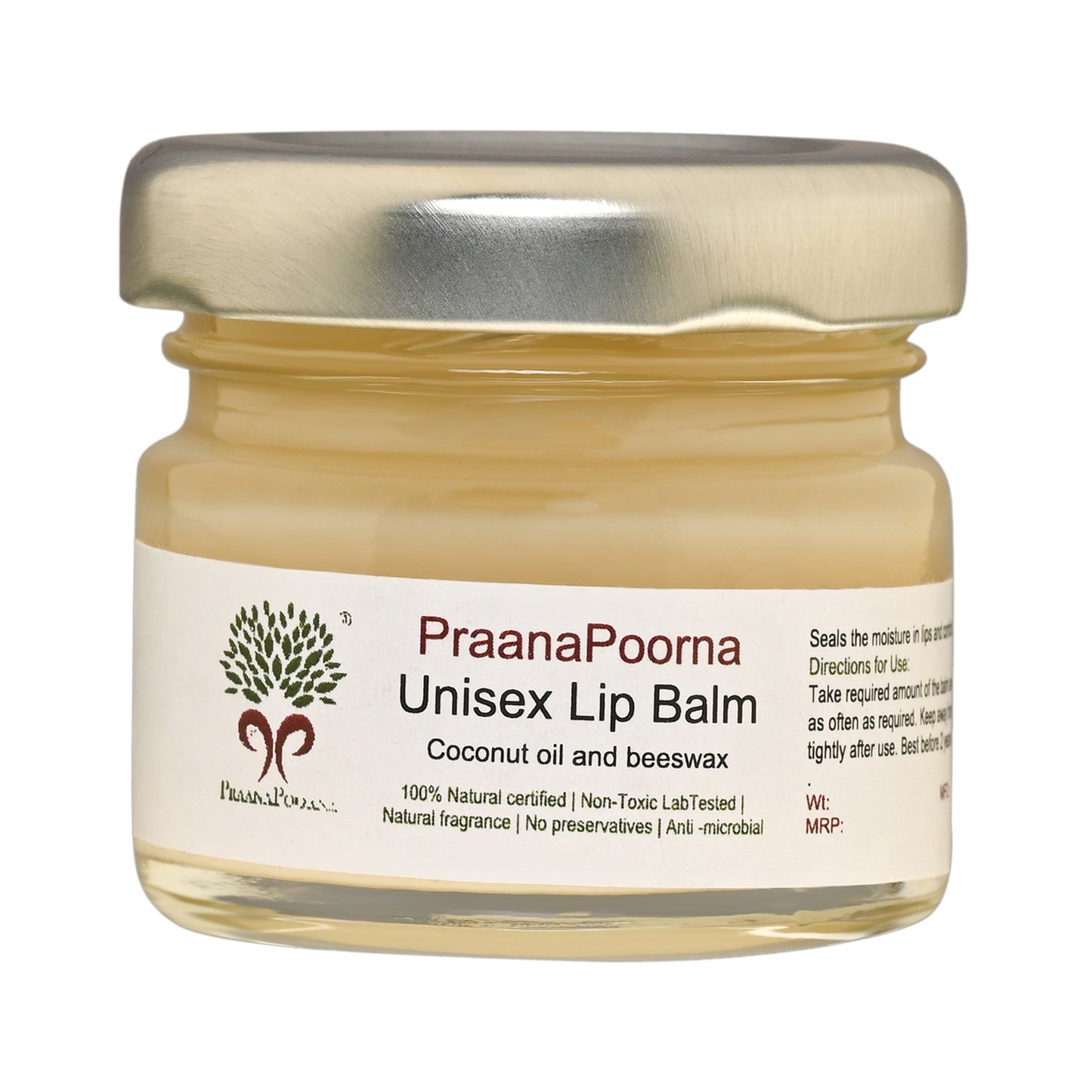 PraanaPoorna Unisex Lip Balm 25g