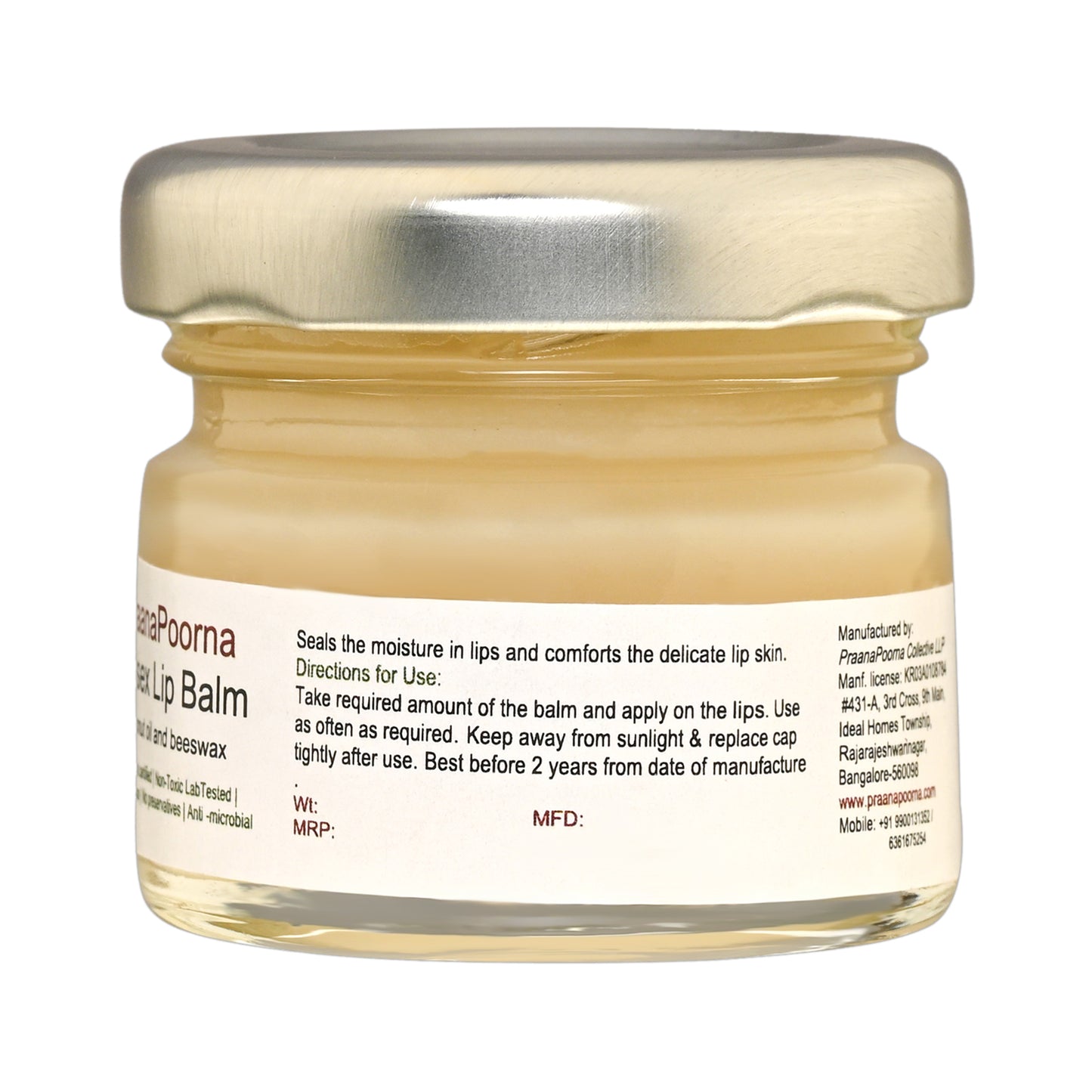 PraanaPoorna Unisex Lip Balm 25g