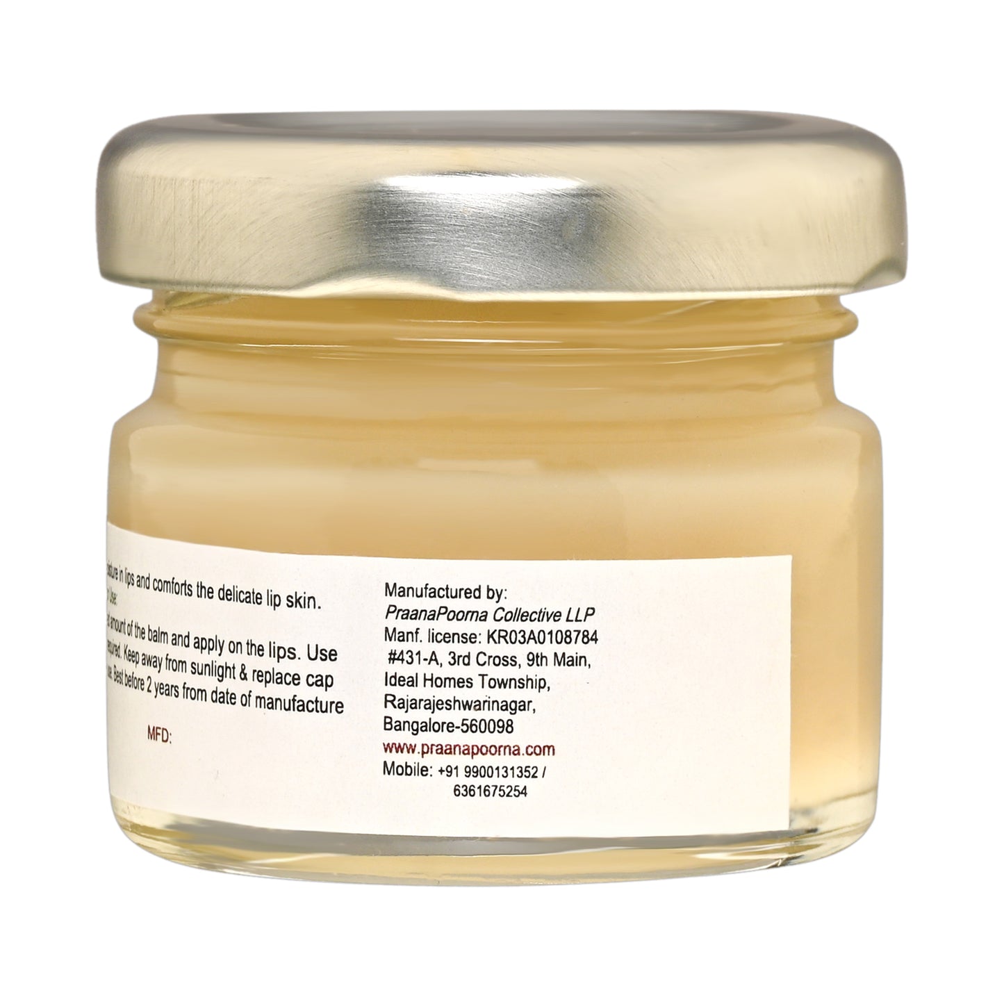 PraanaPoorna Unisex Lip Balm 25g