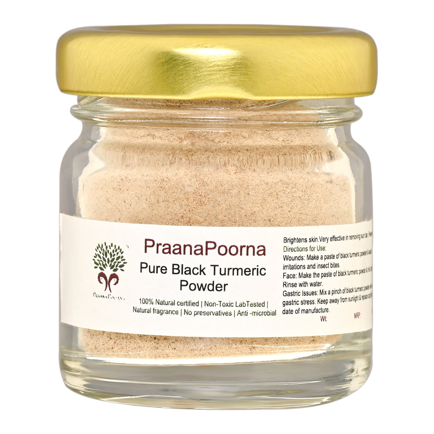 Praanapoorna Pure Black Turmeric Powder 20g