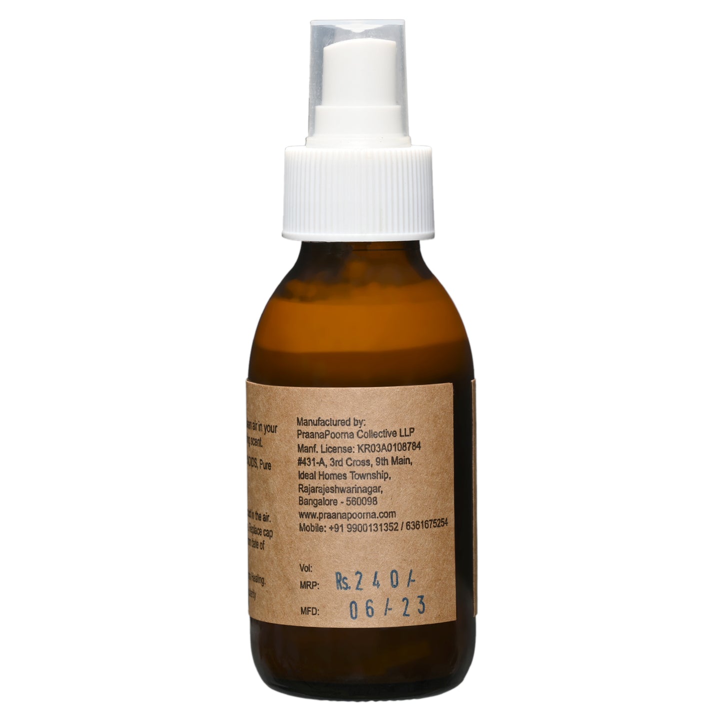 PraanaPoorna Sweet Orange Spray 100ml