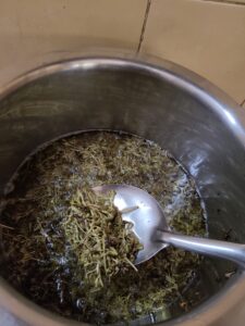 Cinnamon flower infused coconut oil 